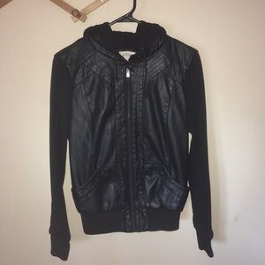 COPY - NWOT LA Hearts Hooded Leather Sweatshirt J…